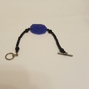 Black and blue beaded bracelet